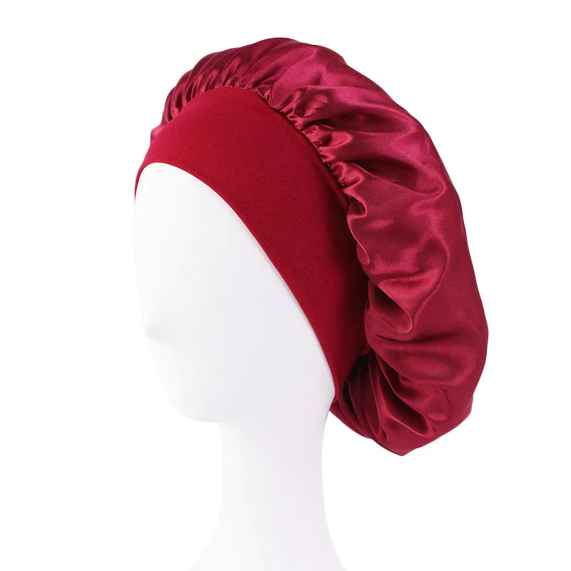 Silque Luna Women's Satin Solid Bonnets