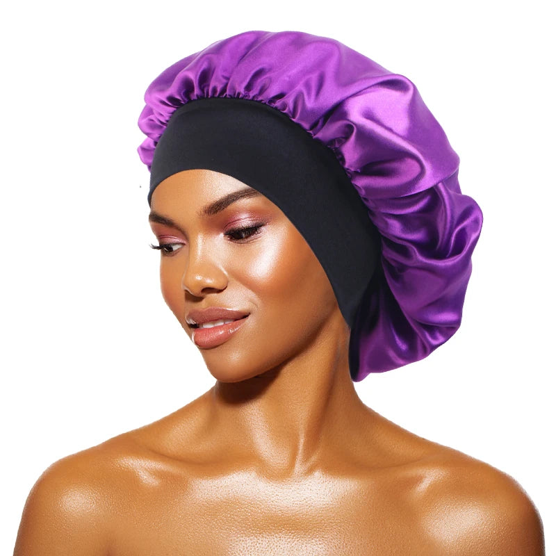 Silque Luna Women's Satin Solid Bonnets