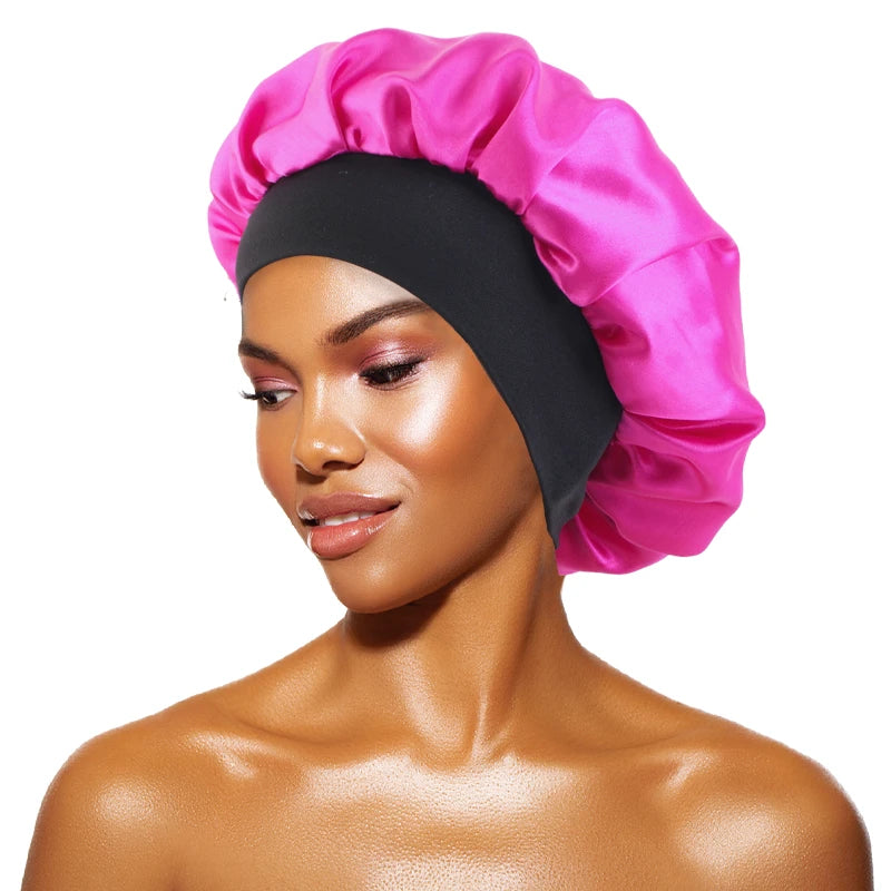 Silque Luna Women's Satin Solid Bonnets