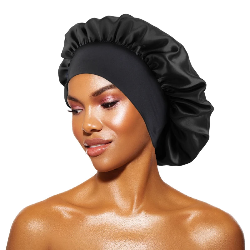 Silque Luna Women's Satin Solid Bonnets
