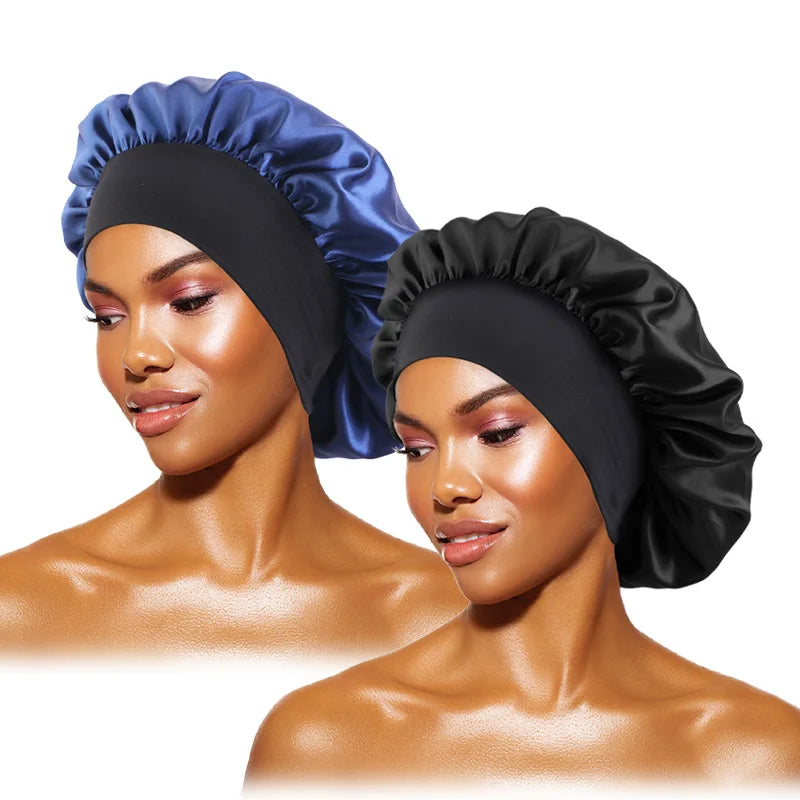 Silque Luna Women's Satin Solid Bonnets