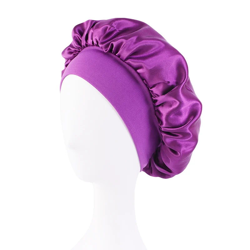 Silque Luna Women's Satin Solid Bonnets