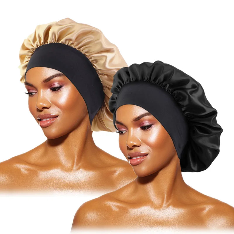 Silque Luna Women's Satin Solid Bonnets