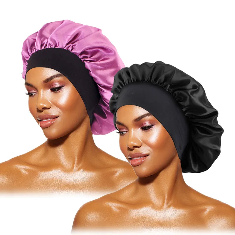 Silque Luna Women's Satin Solid Bonnets