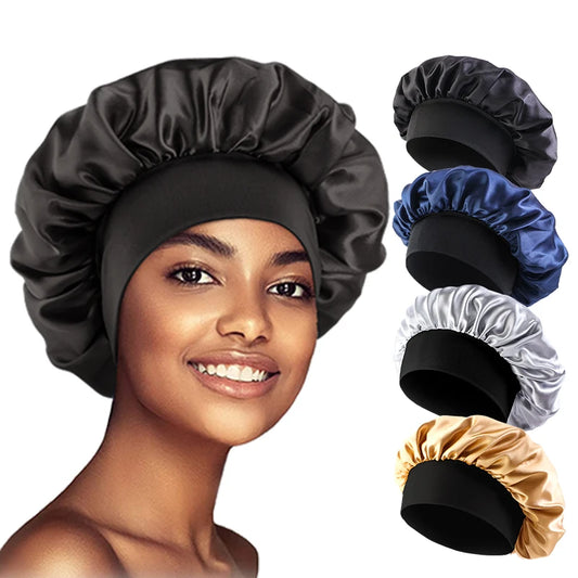 Silque Luna Women's Satin Solid Bonnets