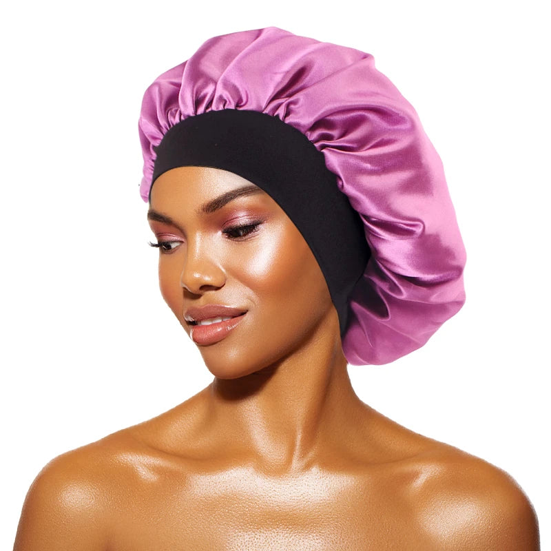 Silque Luna Women's Satin Solid Bonnets