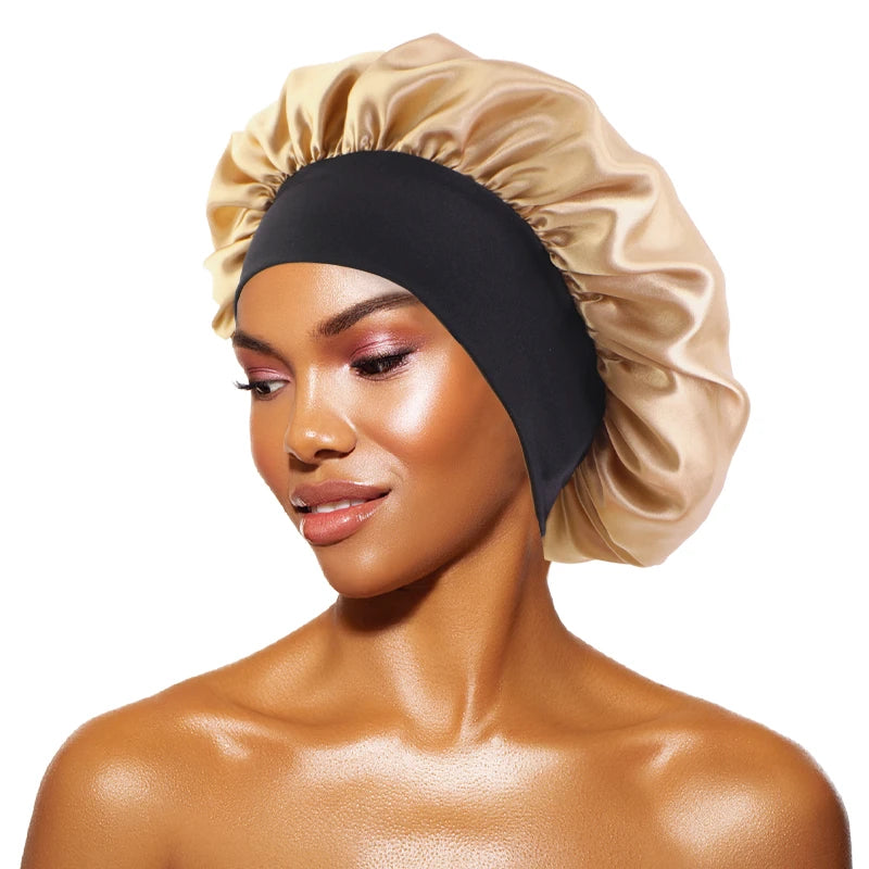 Silque Luna Women's Satin Solid Bonnets