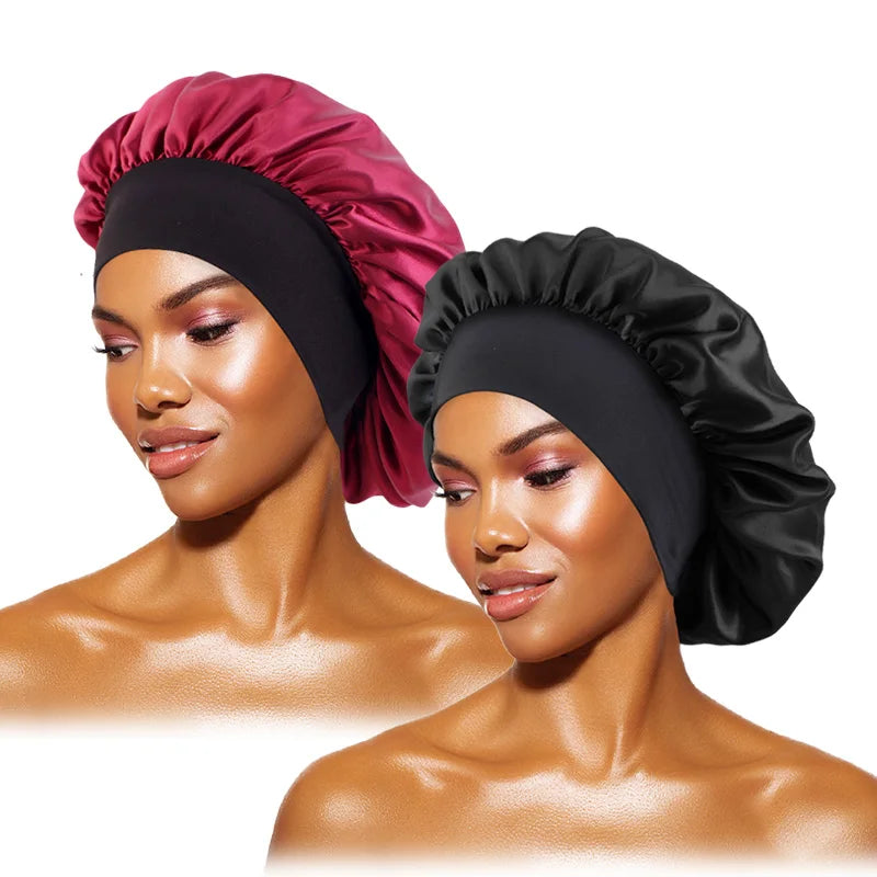 Silque Luna Women's Satin Solid Bonnets