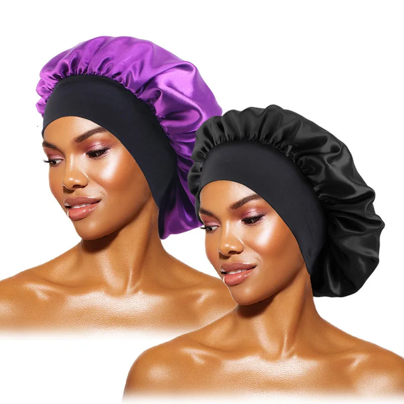 Silque Luna Women's Satin Solid Bonnets