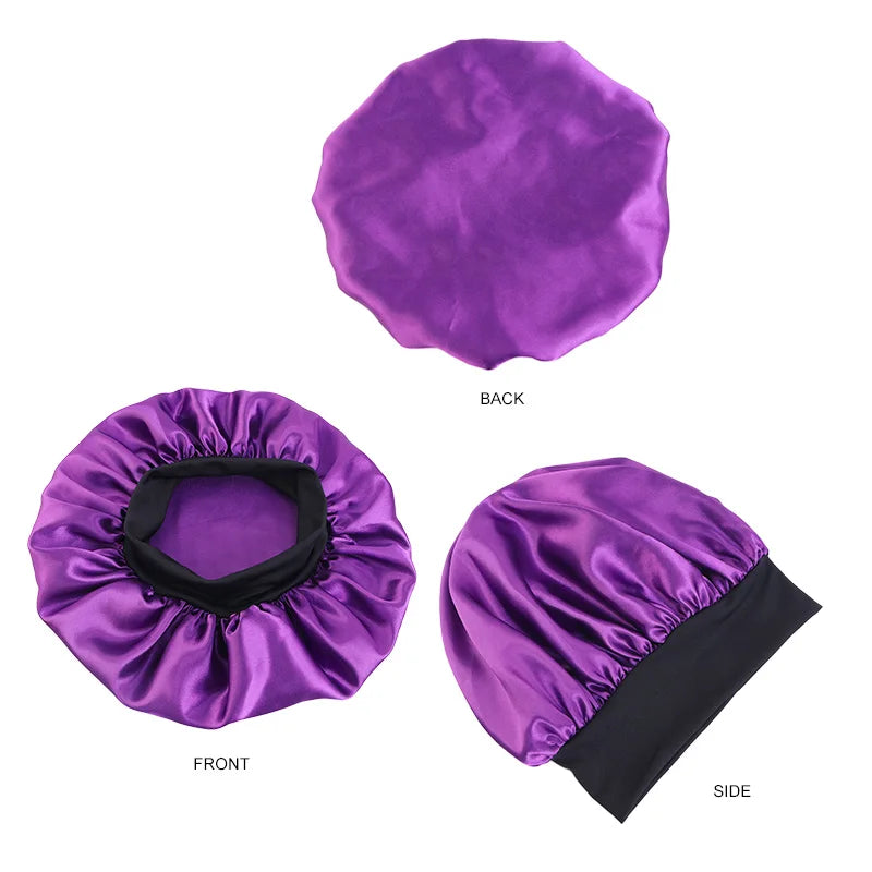 Silque Luna Women's Satin Solid Bonnets